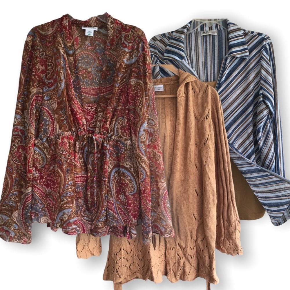 Y2K VINTAGE MOTHERHOOD Cardigan Sweater & Blouses Bundle